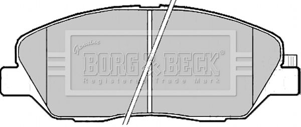 BORG & BECK stabdžių trinkelių rinkinys, diskinis stabdys BBP2176
